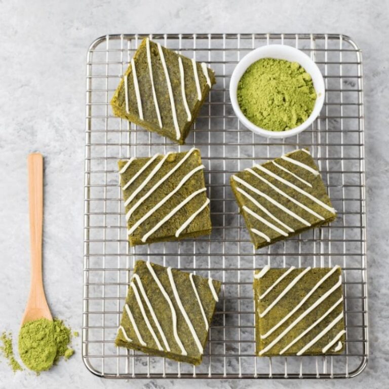 Brownie au matcha et chocolat blanc