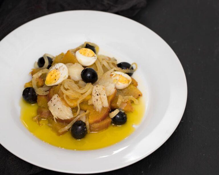 salade morue pdt assiette